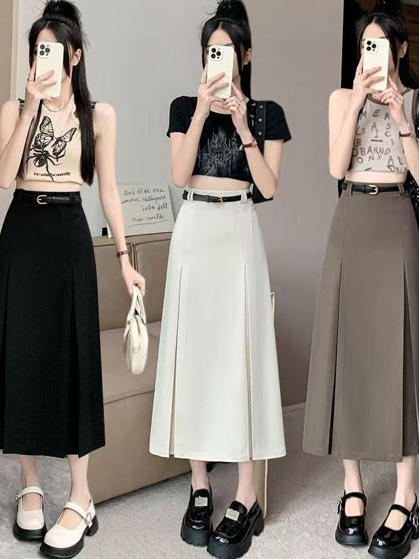 A-Line Skirt Midi - Saia Midi Psada Fena Plus Size