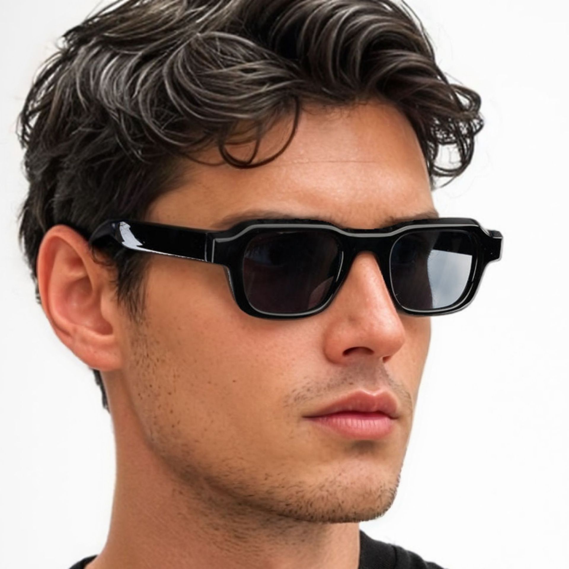Women'S Fashion Eyewear - Óculos de Sol Retangulares Vintage para