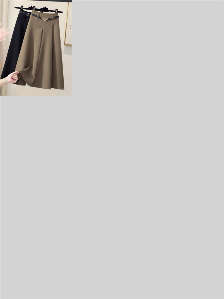 A-Line Skirt Midi - Saia Midi Feminina de Cintura Alta