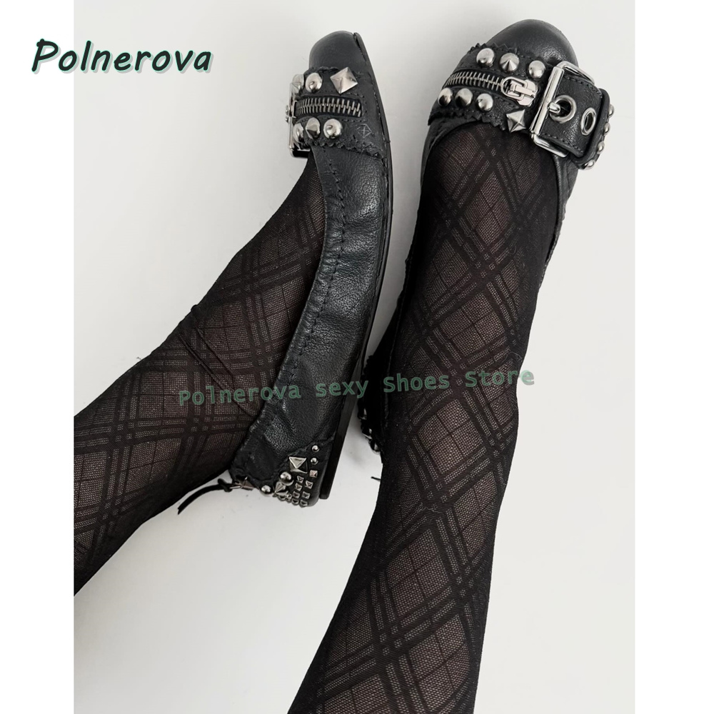 Women'S Fashion Footwear - Sapatos Mary Jane com Fivela de