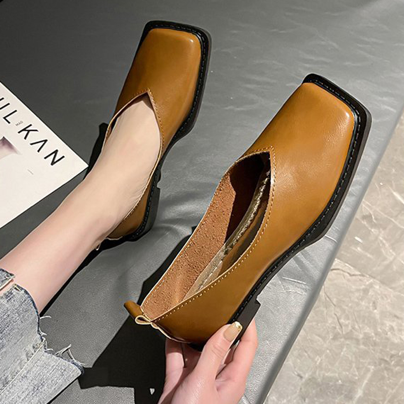 Women'S Fashion Footwear - Sapatos Femininos Romanos de Salto Baixo,