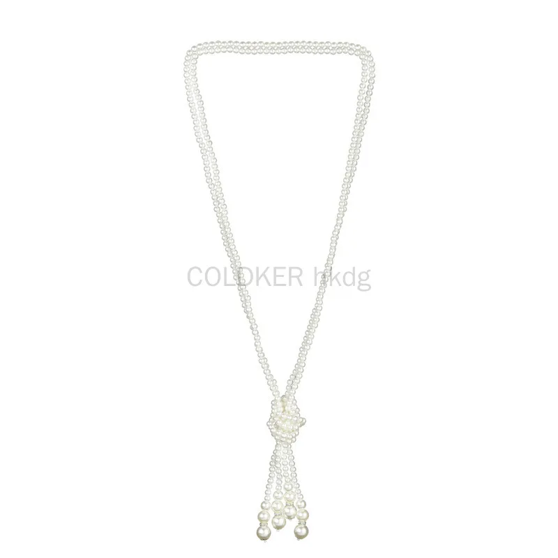 Women Fashion Necklace - Colar de Pérolas dos Anos 1920,