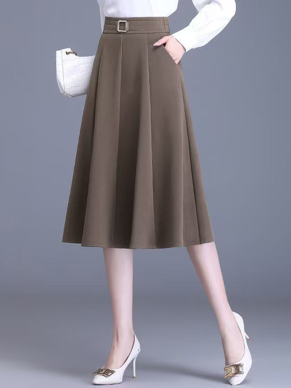Saia Midi Plissada Feminina Pl - A-Line Skirt Midi avaliação e preço