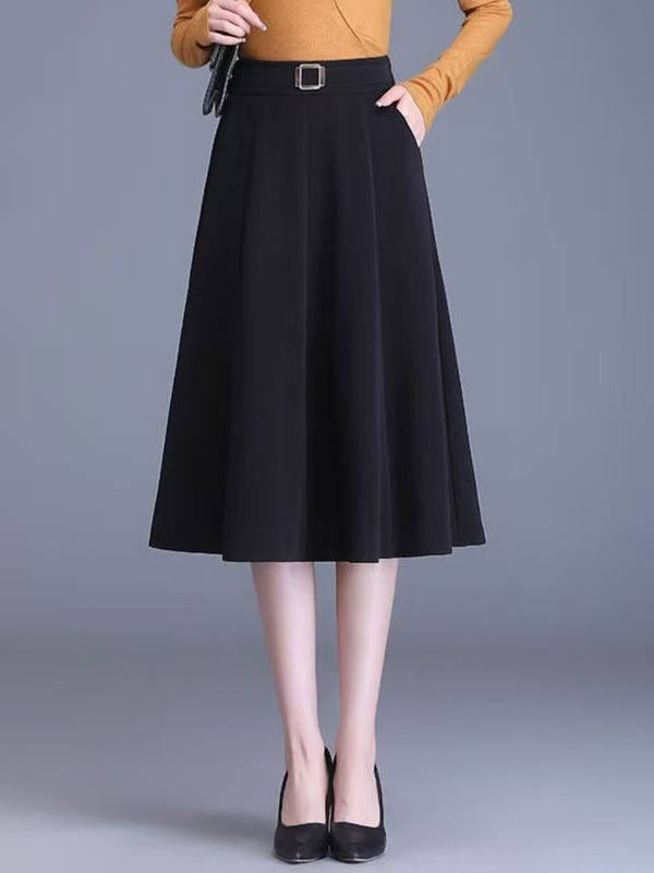 Saia Midi Plissada Feminina Pl - A-Line Skirt Midi avaliação e preço