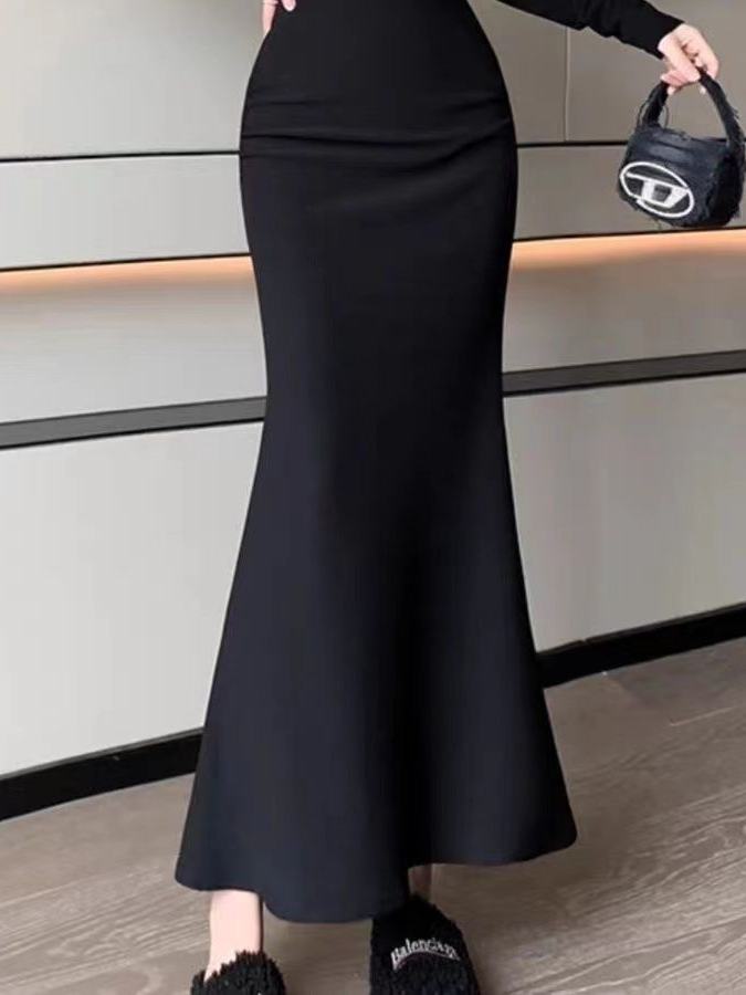 Saia Midi Feminina Plus Size E - A-Line Skirt Midi avaliação e preço