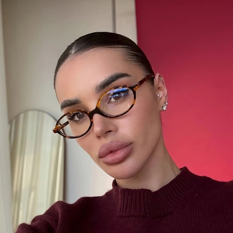 Óculos de Sol Vintage Ovais Fe - Women'S Fashion Eyeglasses avaliação e preço