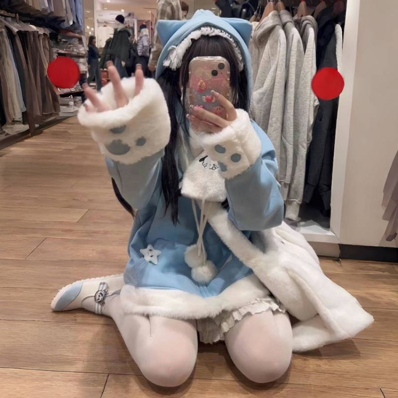 Japonês bonito anime bordado g - Women'S Fashion Zip Up Hoodies avaliação e preço
