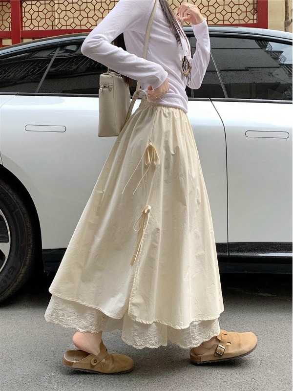 Saia Midi A-Line com Renda na  - A-Line Skirt Midi avaliação e preço
