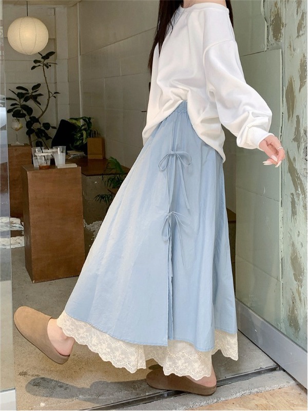 Saia Midi A-Line com Renda na  - A-Line Skirt Midi avaliação e preço