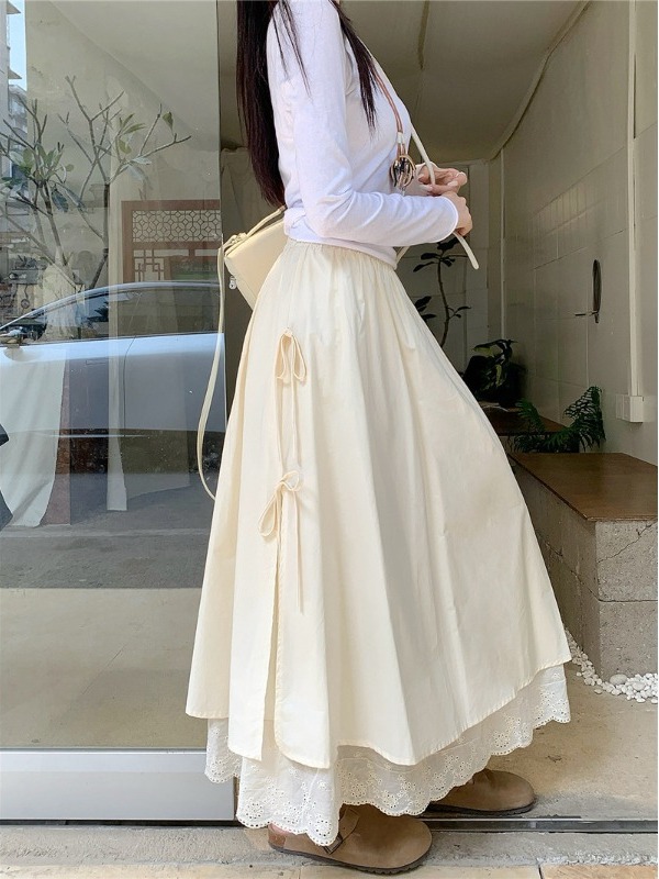 Saia Midi A-Line com Renda na  - A-Line Skirt Midi avaliação e preço