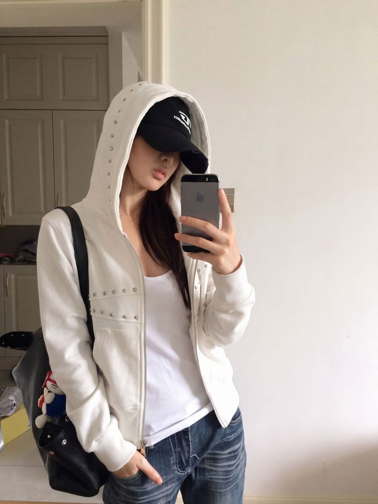 Jaqueta Cropped Feminina Y2K c - Women'S Fashion Zip Up Hoodies avaliação e preço