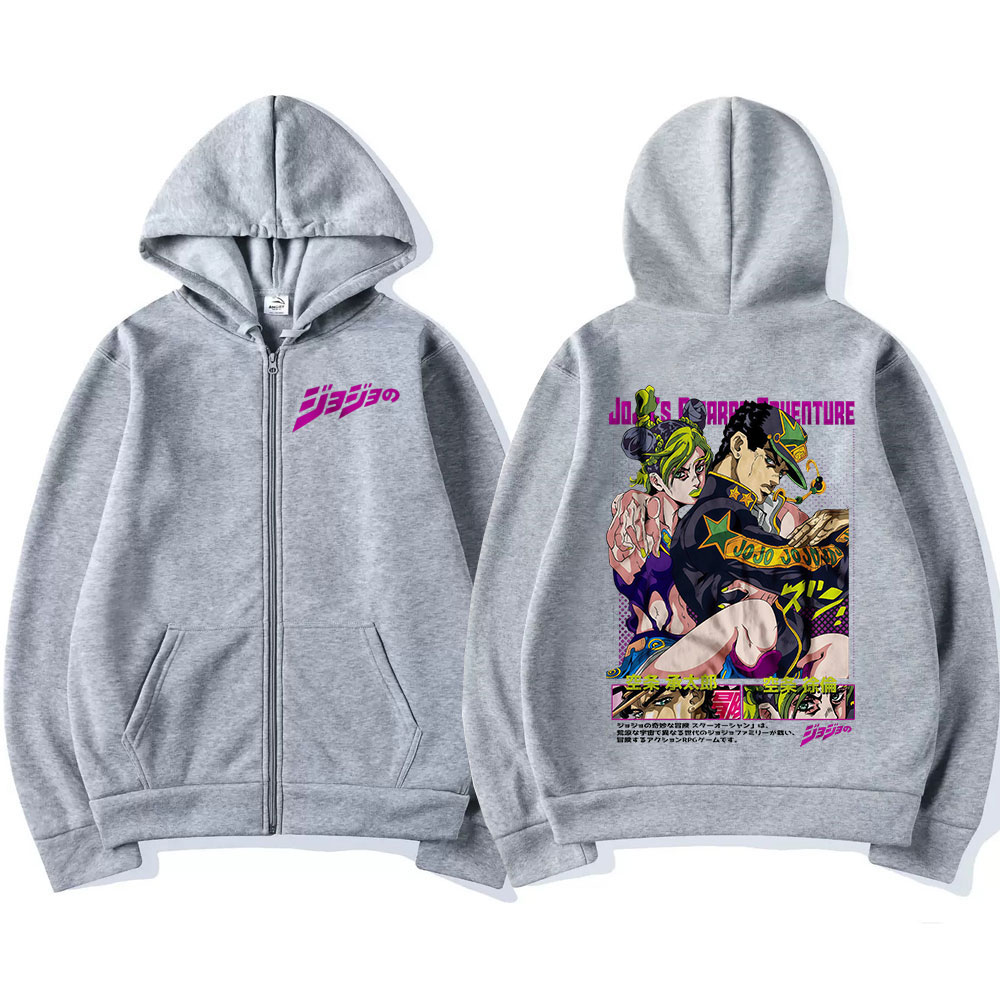 Anime jojo aventura bizarra zí - Women'S Fashion Zip Up Hoodies avaliação e preço