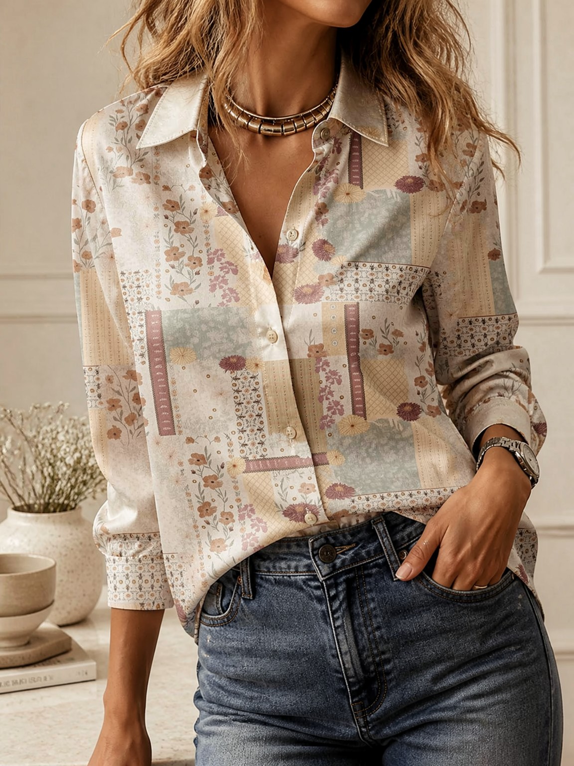Blusa Elegante de Manga Longa  - Women Top Fashion avaliação e preço