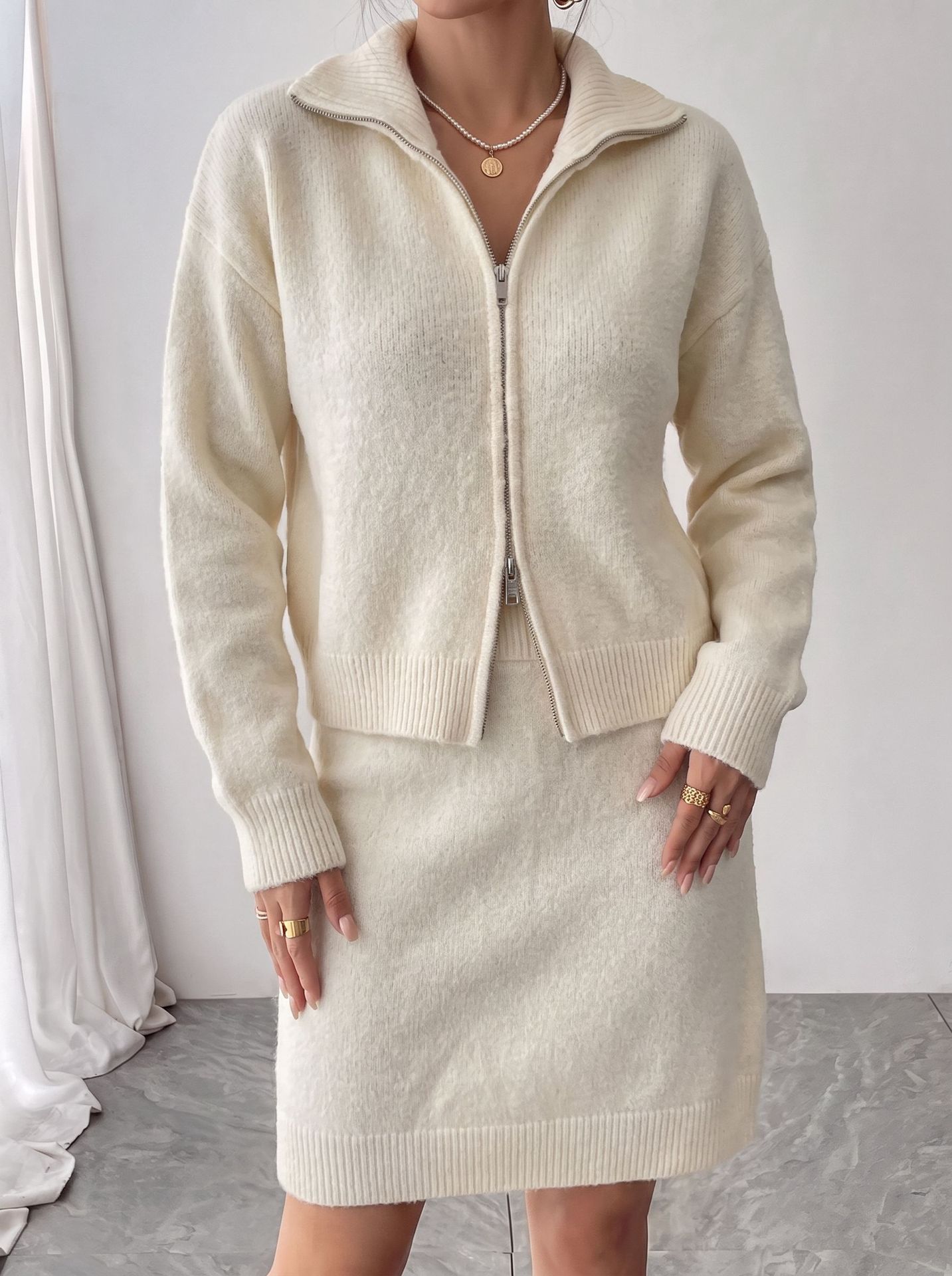Conjunto de Moletom Elegante d - Women'S Fashion Quarter Zip avaliação e preço