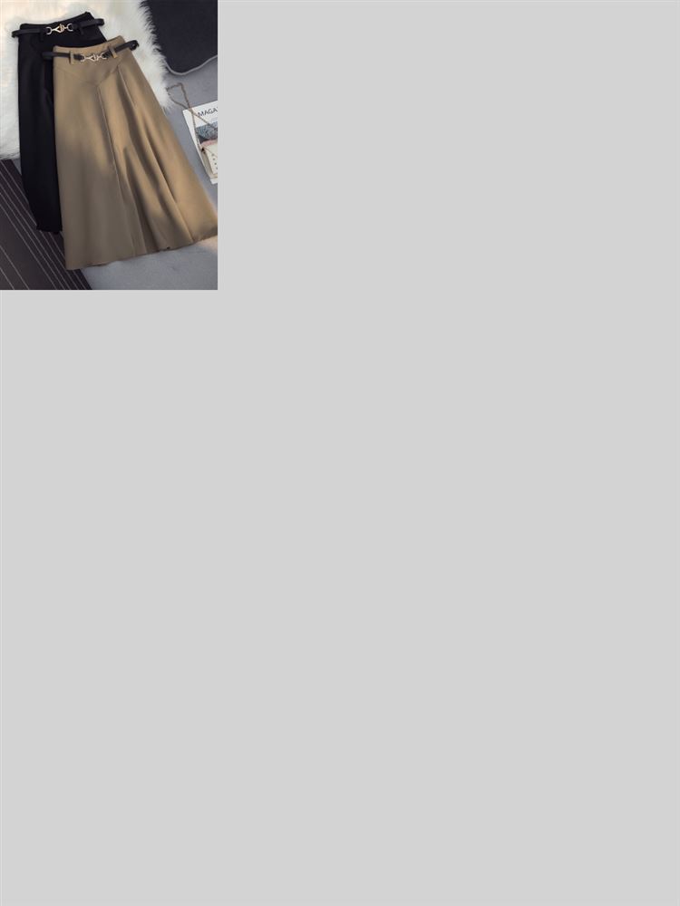 Saia Midi Feminina de Cintura  - A-Line Skirt Midi avaliação e preço
