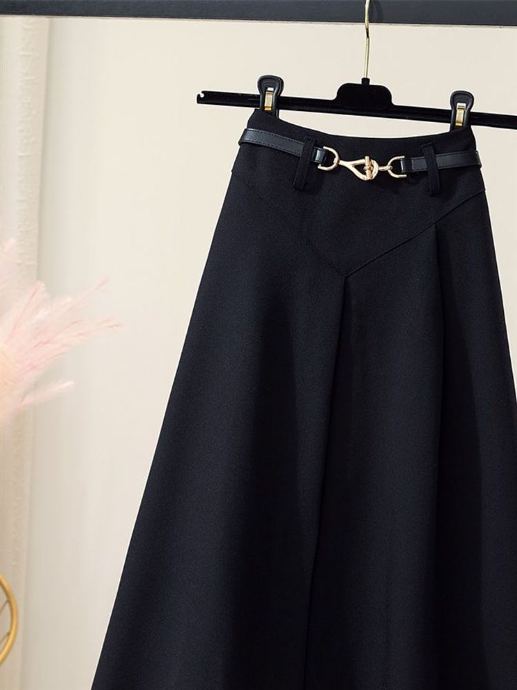 Saia Midi Feminina de Cintura  - A-Line Skirt Midi avaliação e preço