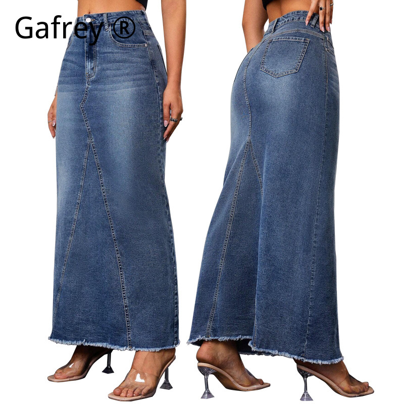 Saia Midi Jeans Feminina de Ci - A-Line Skirt Midi avaliação e preço