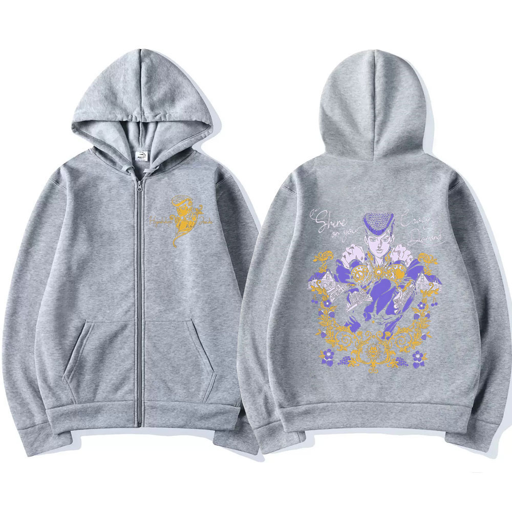 Anime jojo bizarre aventura zí - Women'S Fashion Zip Up Hoodies avaliação e preço