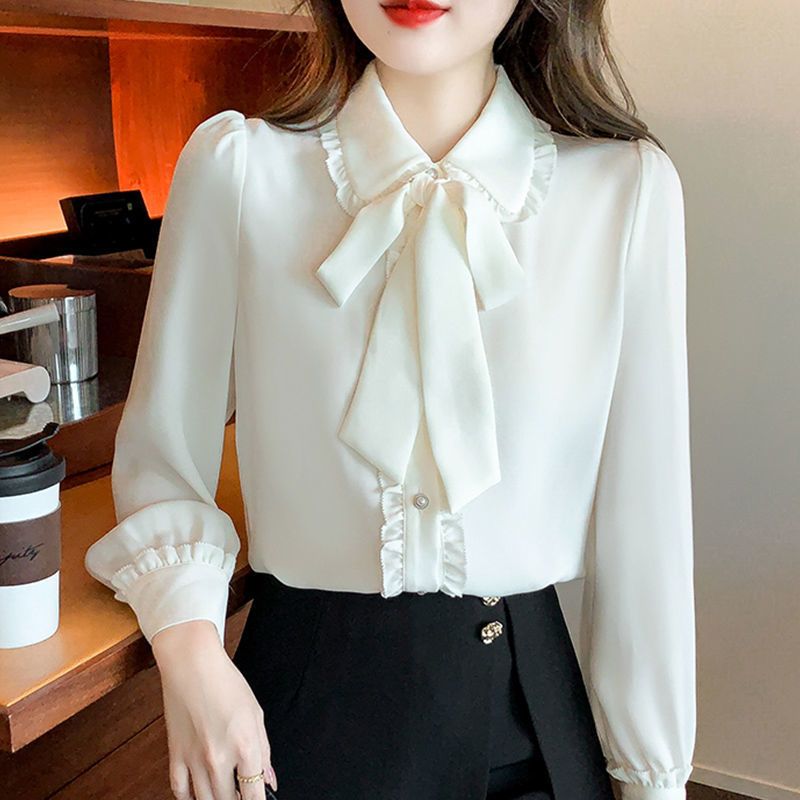 Blusa de Chiffon com Laço e Ma - Women Fashion Korean avaliação e preço