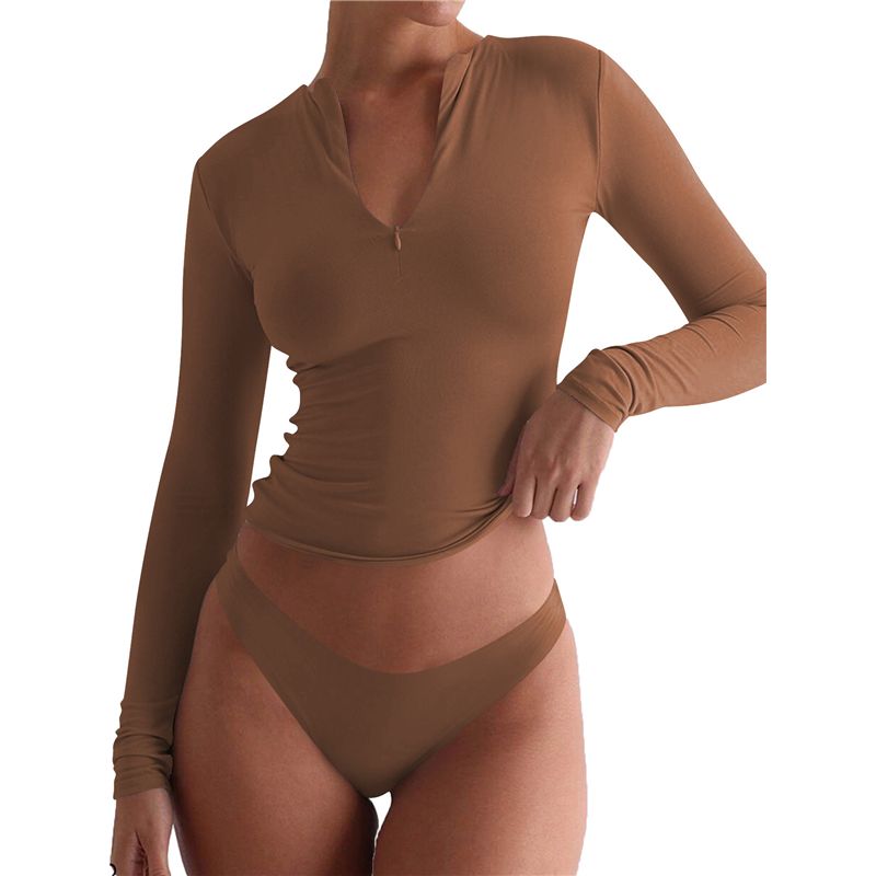 Blusa Cropped Feminina AEF6 co - Women'S Fashion Quarter Zip avaliação e preço