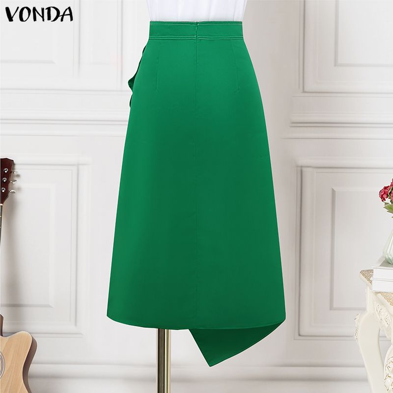 Vonda plus size 5xl elegante f - A-Line Skirt Midi avaliação e preço