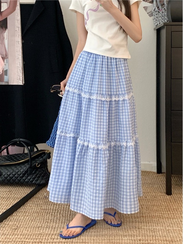 Saia Midi Godê Plus Size Xadre - A-Line Skirt Midi avaliação e preço