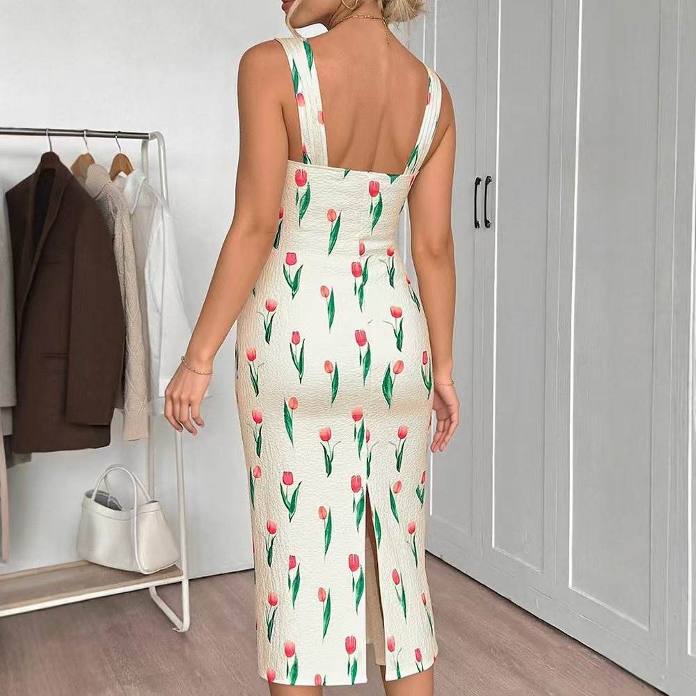 Vestido Cropped Estampado Flor - A-Line Skirt Midi avaliação e preço