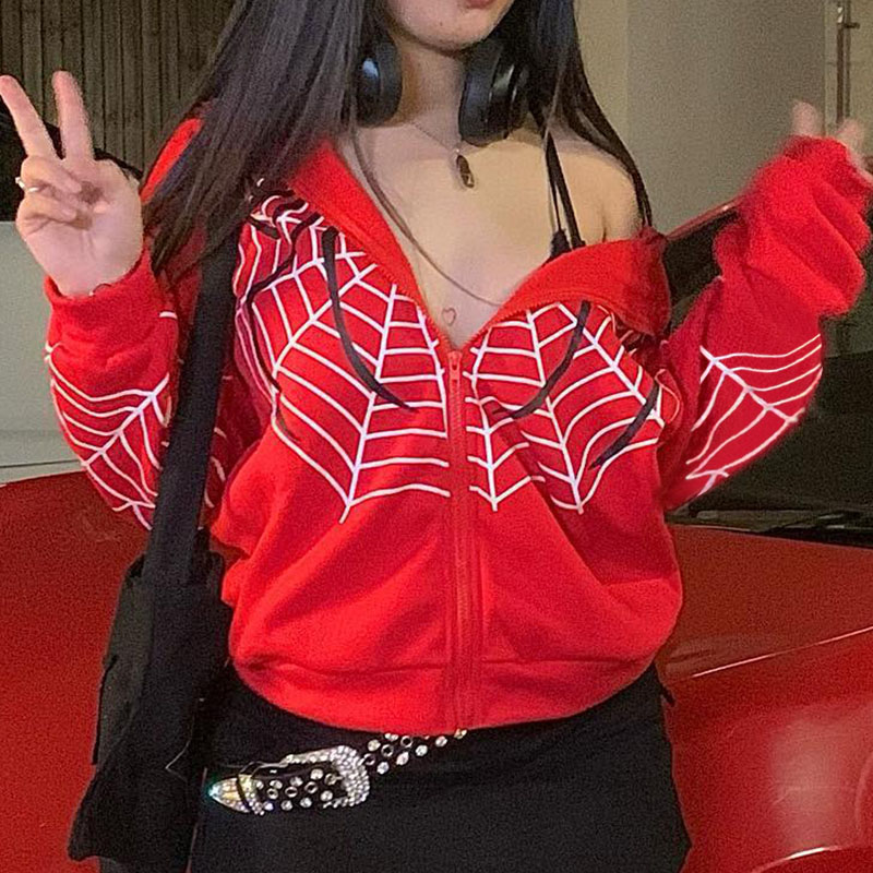 Y2k strass esqueleto hoodies f - Women'S Fashion Zip Up Hoodies avaliação e preço