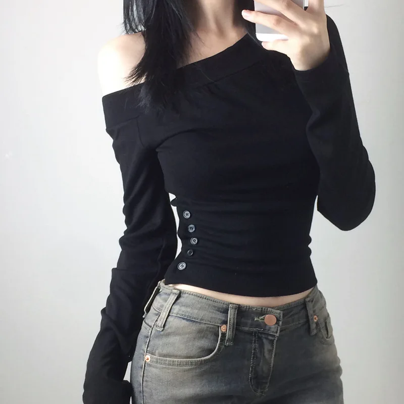 Camiseta Vintage Y2K com Botõe - Women Top Fashion avaliação e preço