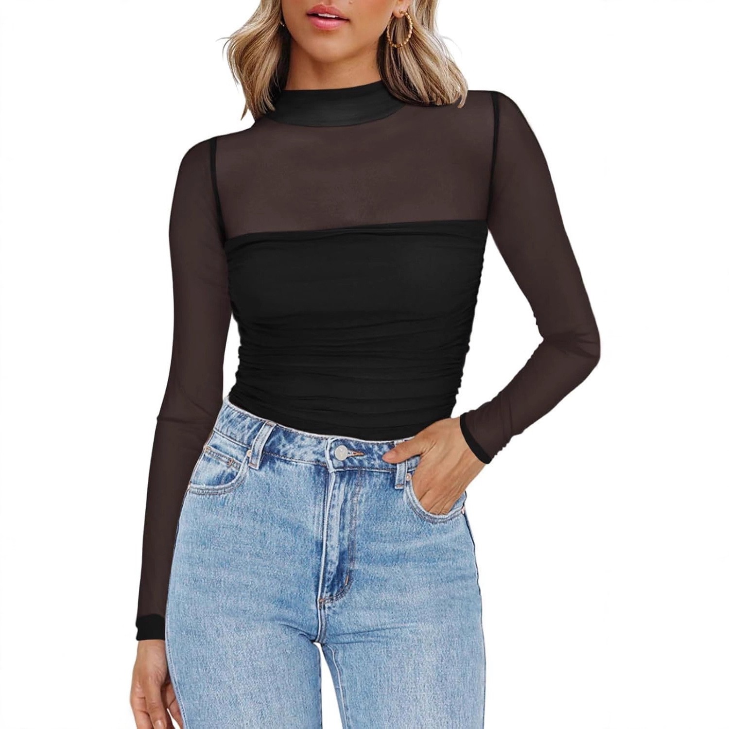 Blusa Feminina de Malha Transp - Women Top Fashion avaliação e preço