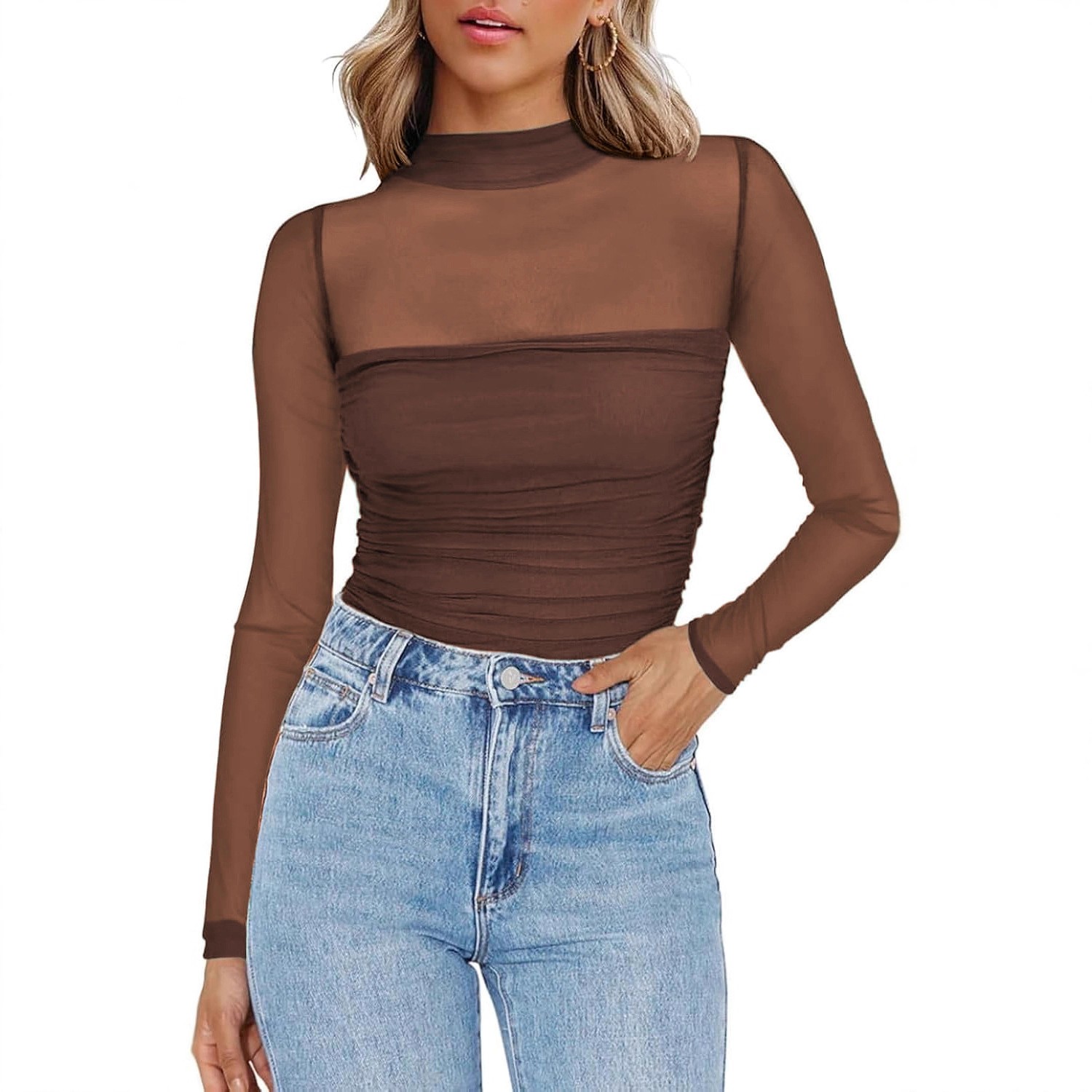 Blusa Feminina de Malha Transp - Women Top Fashion avaliação e preço