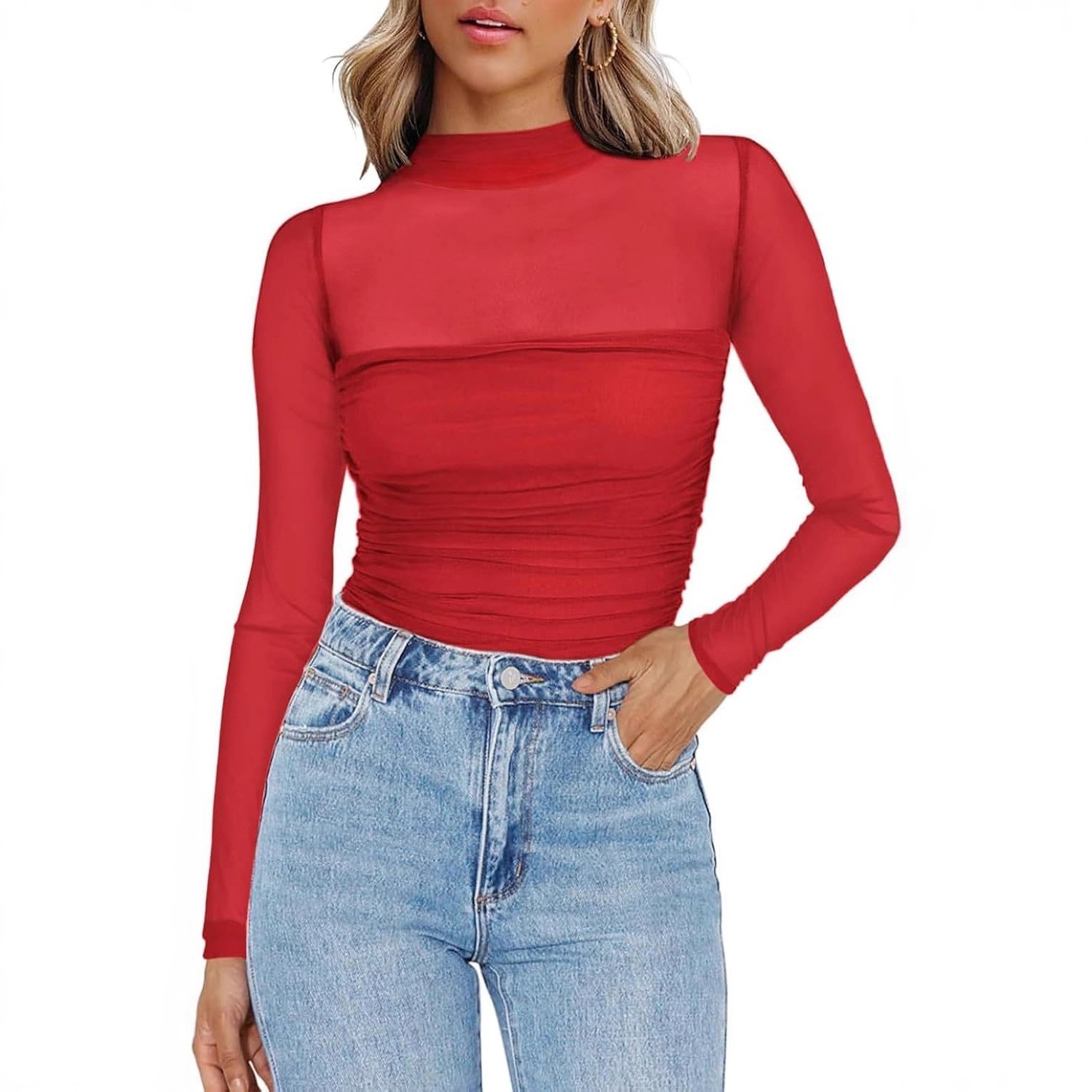 Blusa Feminina de Malha Transp - Women Top Fashion avaliação e preço