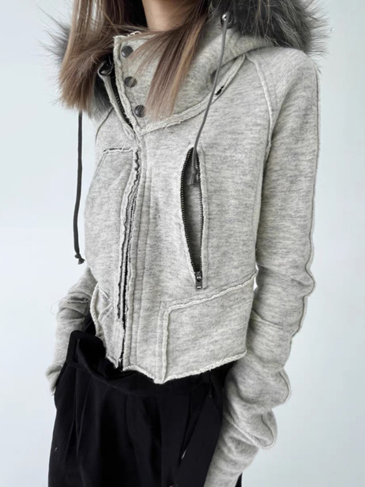 Moda vintage zip up moletom fe - Women'S Fashion Zip Up Hoodies avaliação e preço