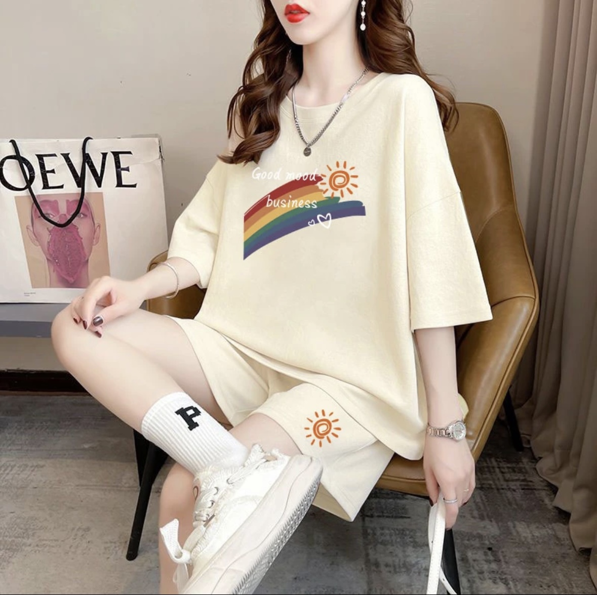 Conjunto de shorts de verão fe - Women Top Fashion avaliação e preço